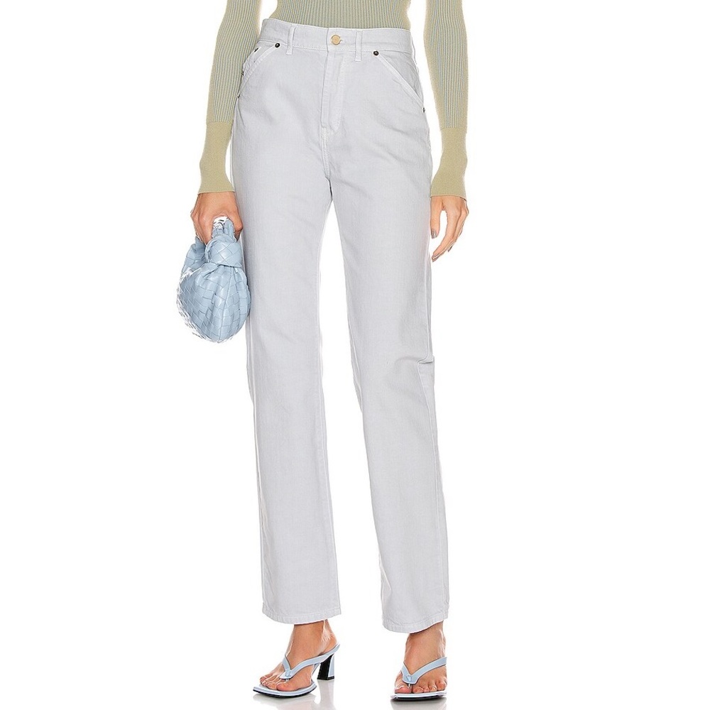 NWOT Jacquemus Le Coup De Soleil Grey straight leg jeans size 25